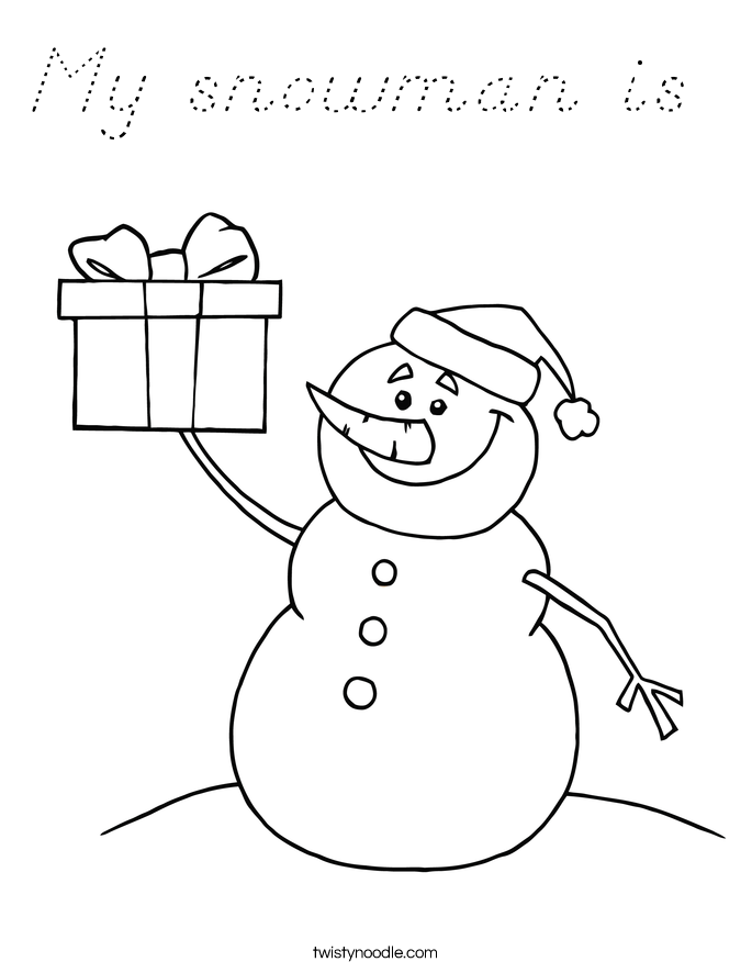 My snowman is  Coloring Page