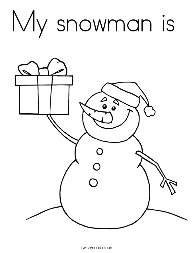 My snowman is  Coloring Page