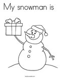 My snowman is  Coloring Page