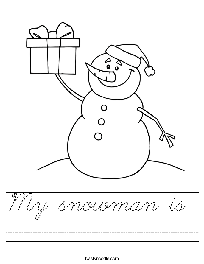 My snowman is  Worksheet