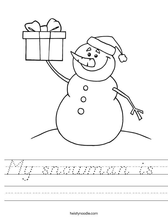 My snowman is  Worksheet