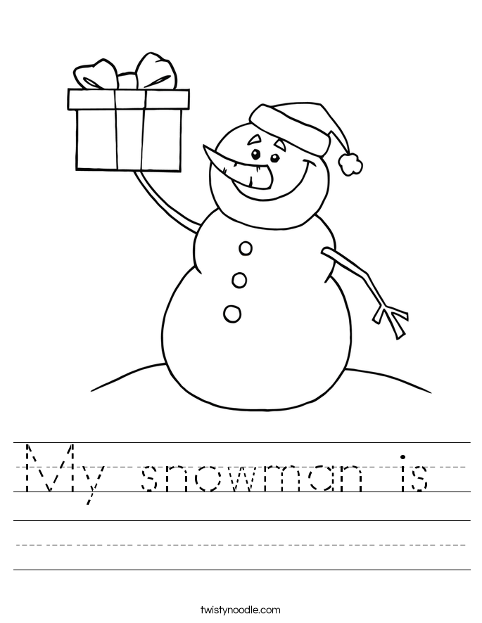 My snowman is  Worksheet