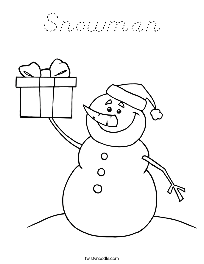 Snowman Coloring Page