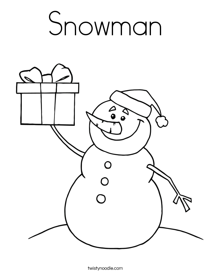 Snowman Coloring Page