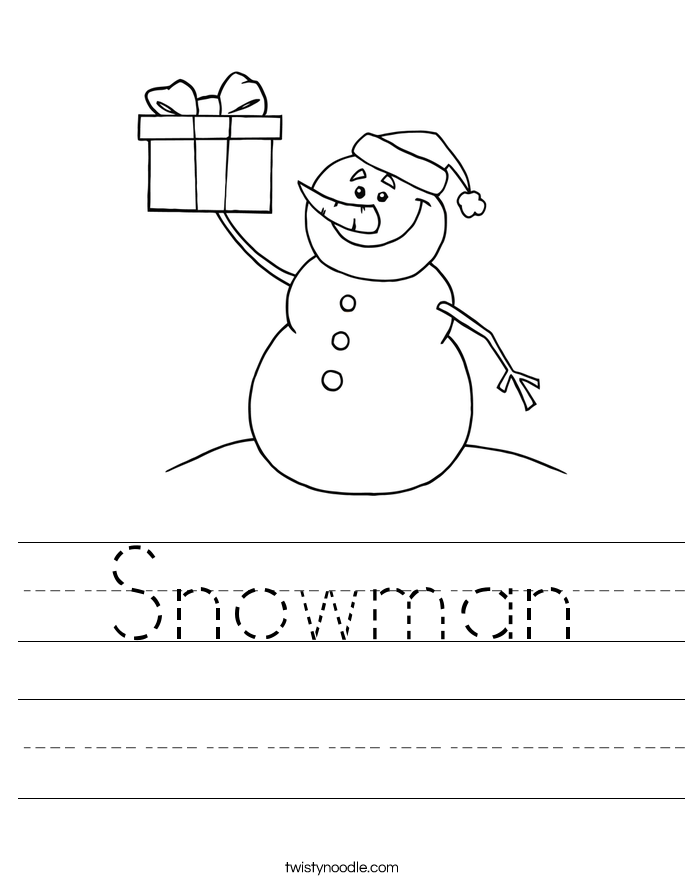 Snowman Worksheet
