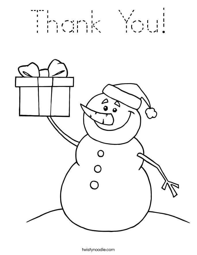Thank You! Coloring Page