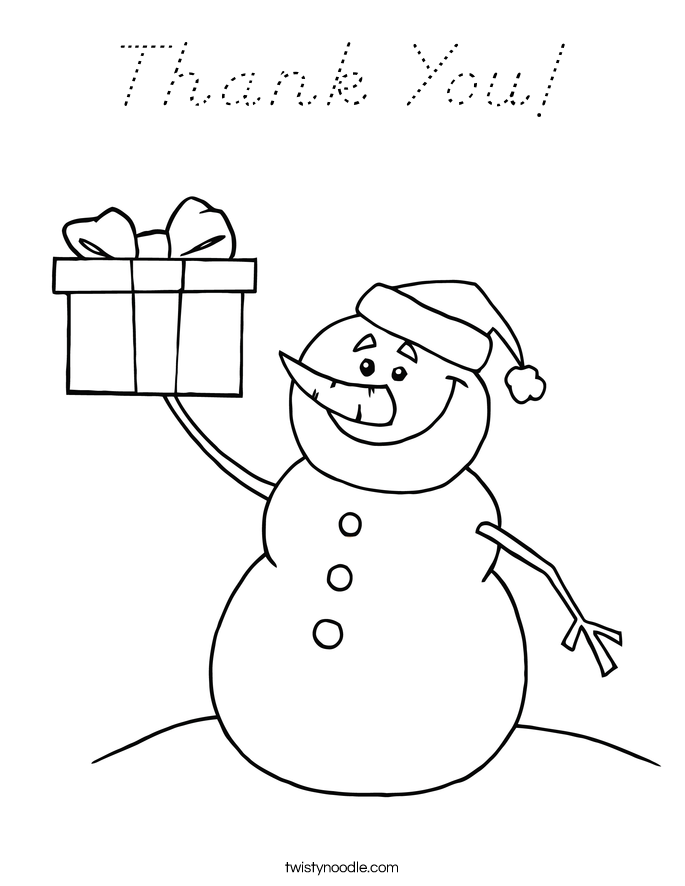 Thank You! Coloring Page