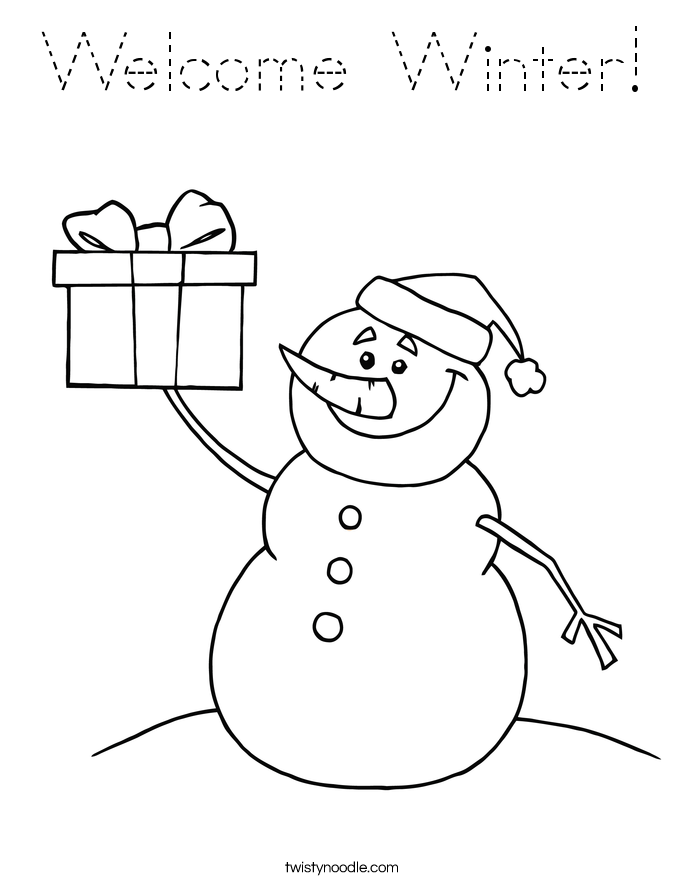 Welcome Winter! Coloring Page