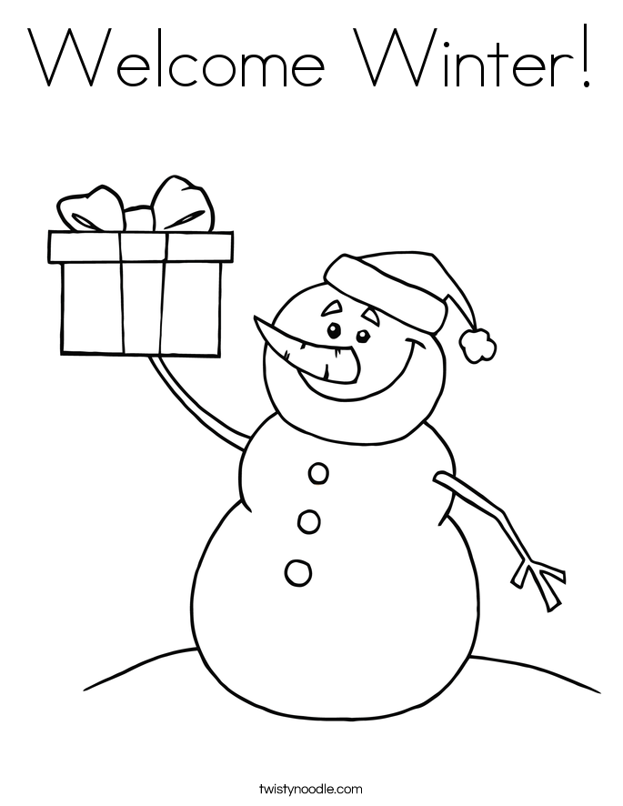 Welcome Winter! Coloring Page