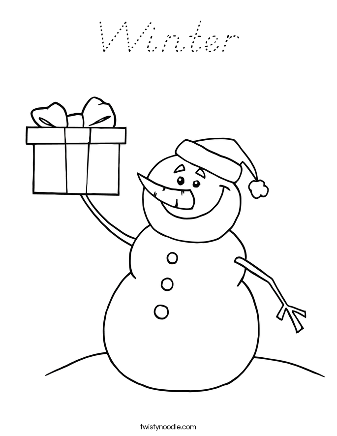 Winter Coloring Page