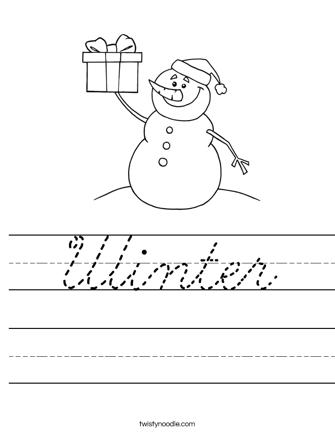 Winter Worksheet