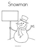 Snowman Coloring Page