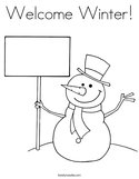 Welcome Winter Coloring Page