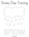 Snowy Day Tracing Coloring Page
