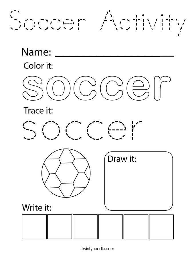 Soccer Activity Coloring Page