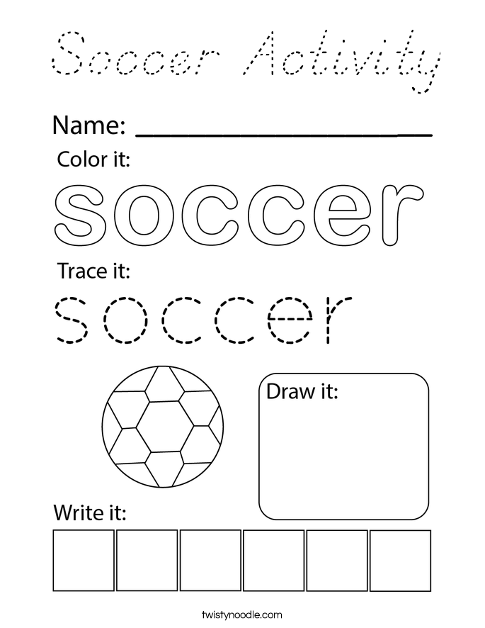 Soccer Activity Coloring Page