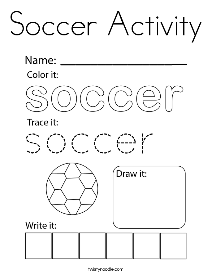Soccer Activity Coloring Page
