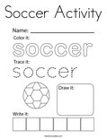 Soccer Activity Coloring Page