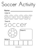 Soccer Activity Coloring Page