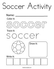 Soccer Activity Coloring Page