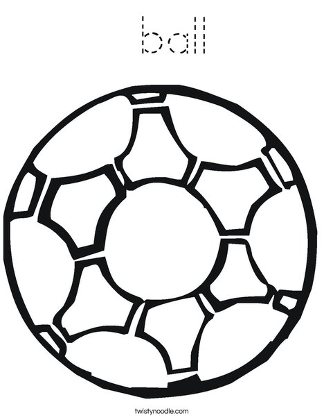 Soccer Ball 2 Coloring Page