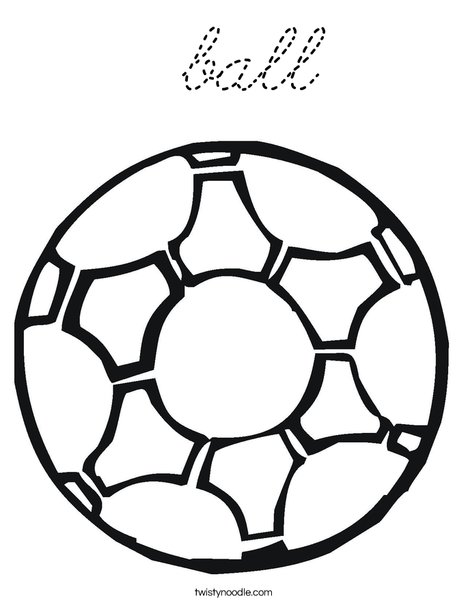 Soccer Ball 2 Coloring Page