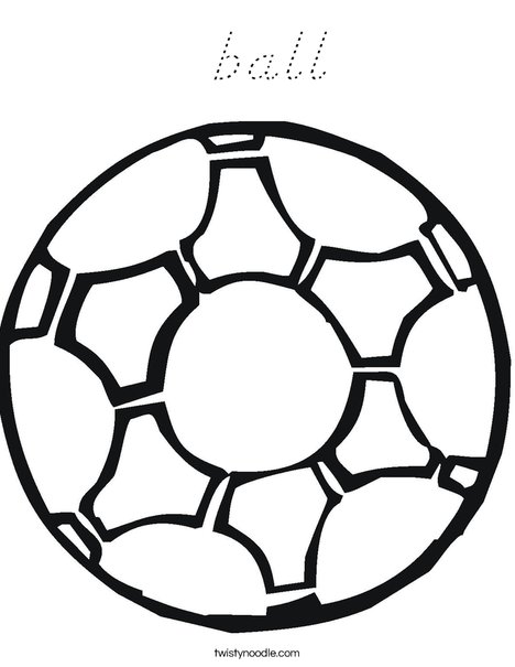 Soccer Ball 2 Coloring Page