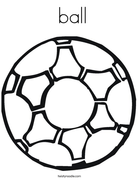 Soccer Ball 2 Coloring Page