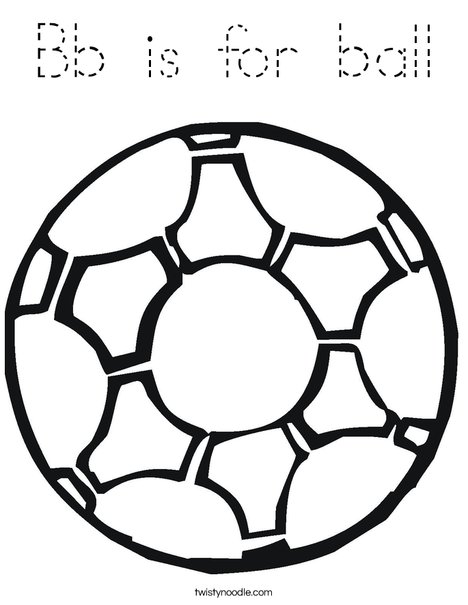 Soccer Ball 2 Coloring Page