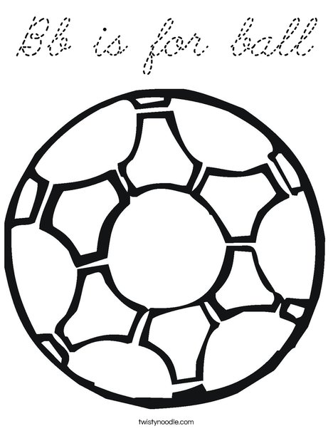 Soccer Ball 2 Coloring Page