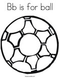 Bb is for ball Coloring Page