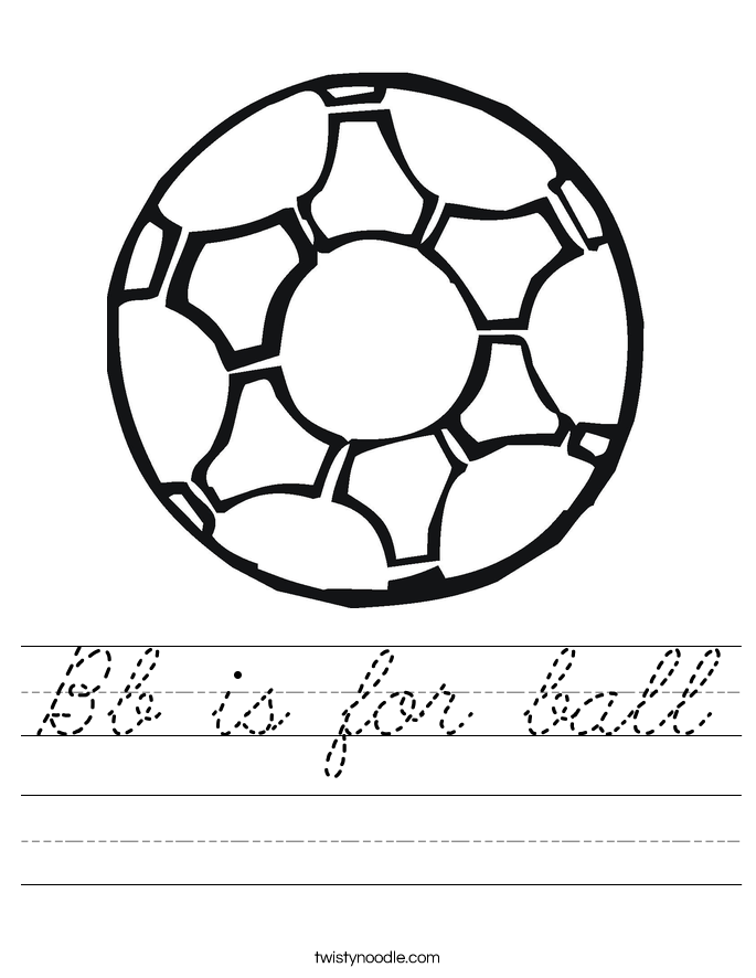Bb is for ball Worksheet