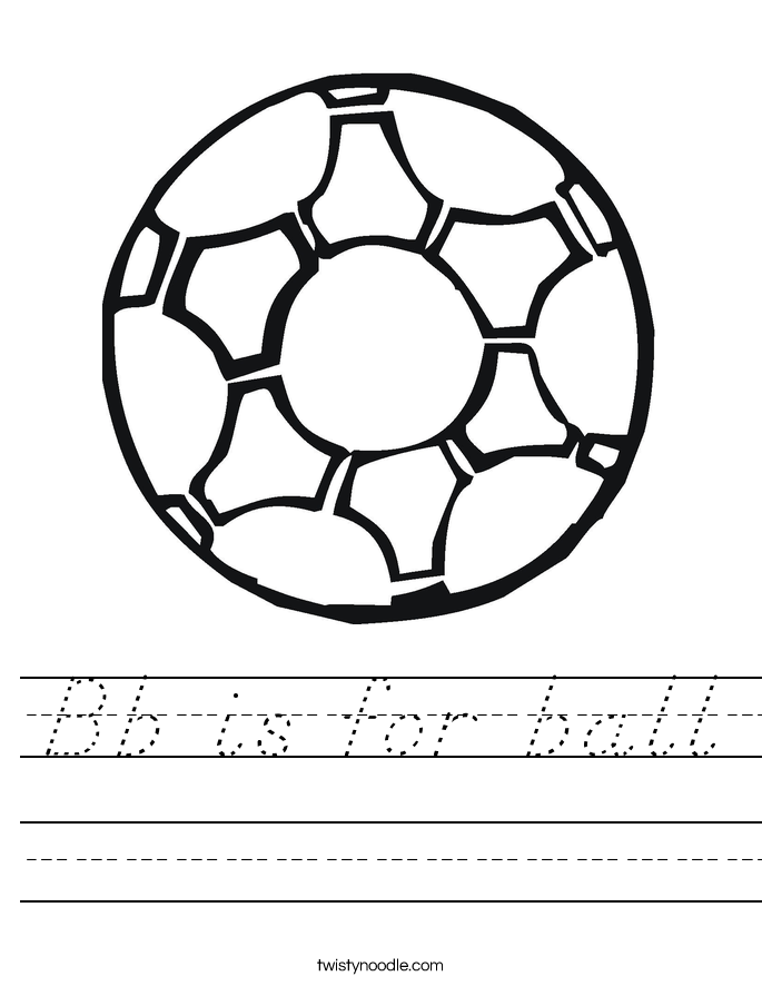 Bb is for ball Worksheet