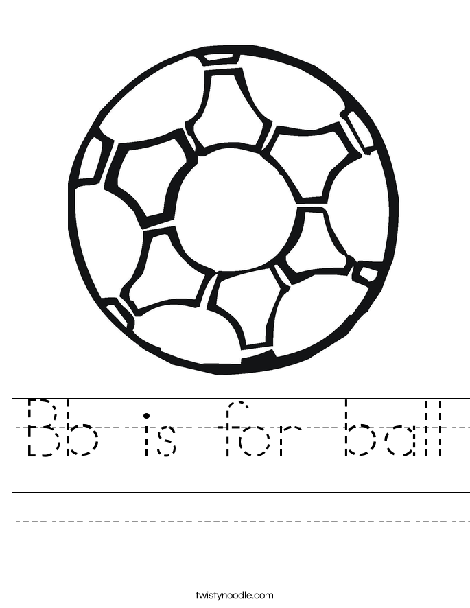 Bb is for ball Worksheet
