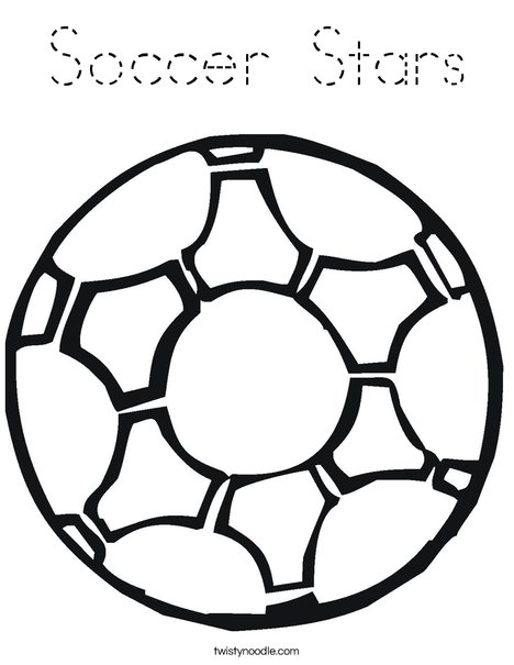 Soccer Ball 2 Coloring Page