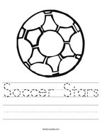 soccer terms worksheet Soccer Stars Handwriting Sheet