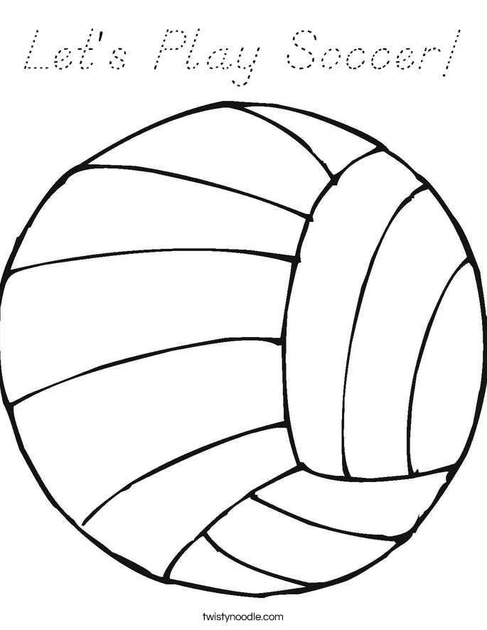 Let's Play Soccer! Coloring Page