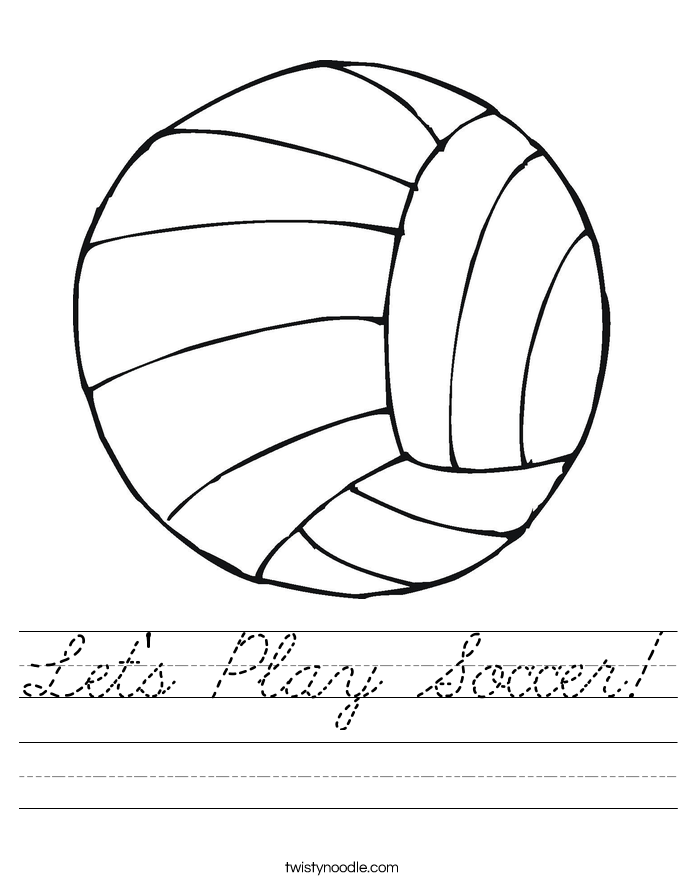 Let's Play Soccer! Worksheet