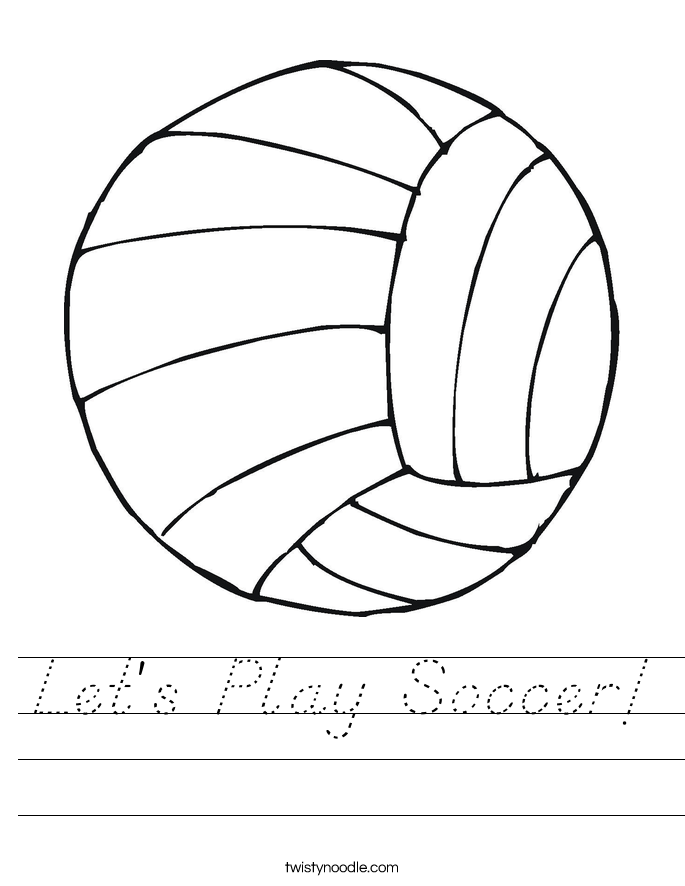 Let's Play Soccer! Worksheet