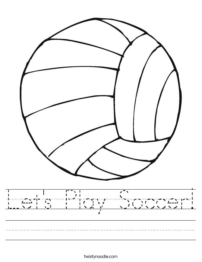 Let's Play Soccer! Worksheet