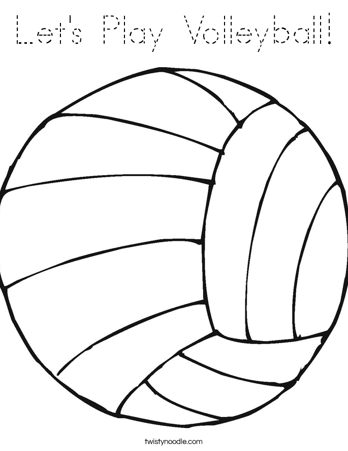 Let's Play Volleyball! Coloring Page