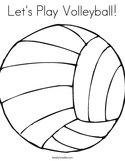 Let's Play Volleyball Coloring Page