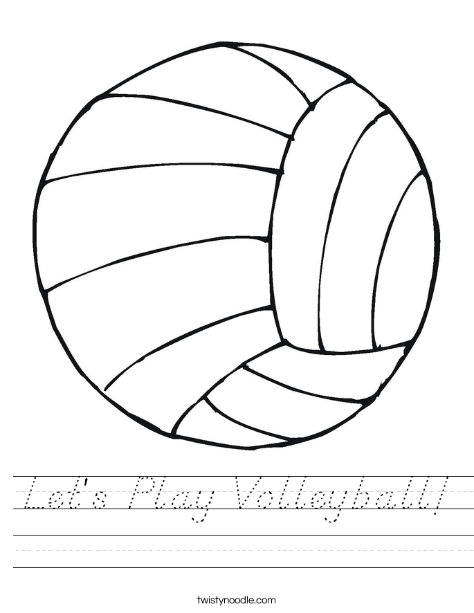 Let's Play Volleyball! Worksheet