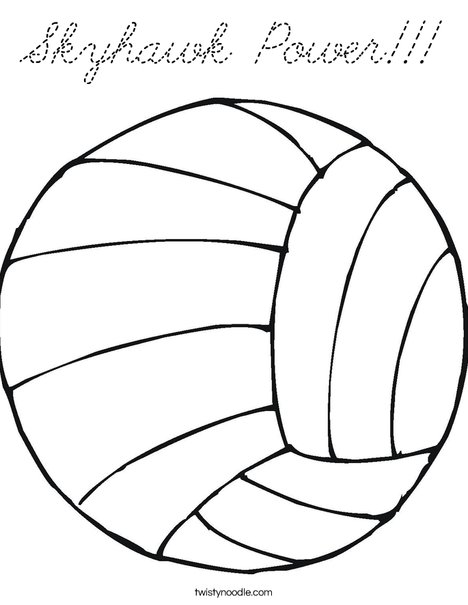 Volleyball Coloring Page