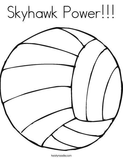 Volleyball Coloring Page