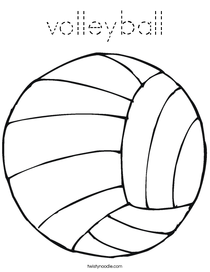 volleyball Coloring Page