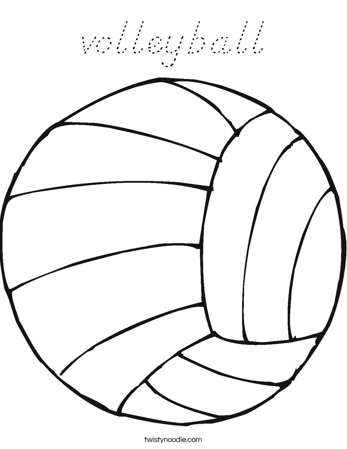 volleyball Coloring Page