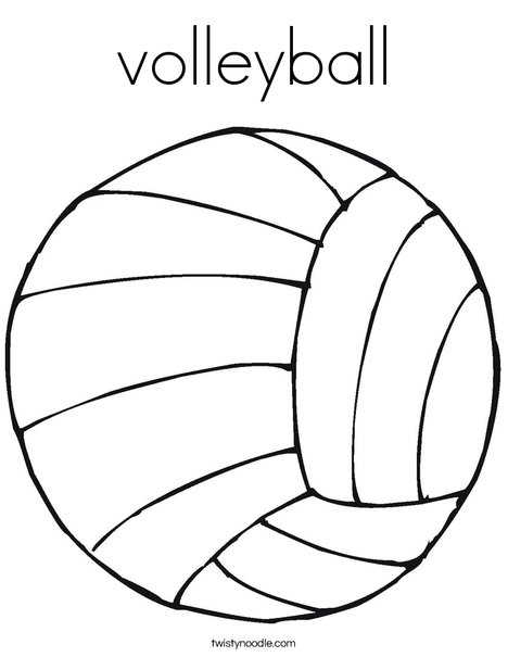 volleyball Coloring Page - Twisty Noodle