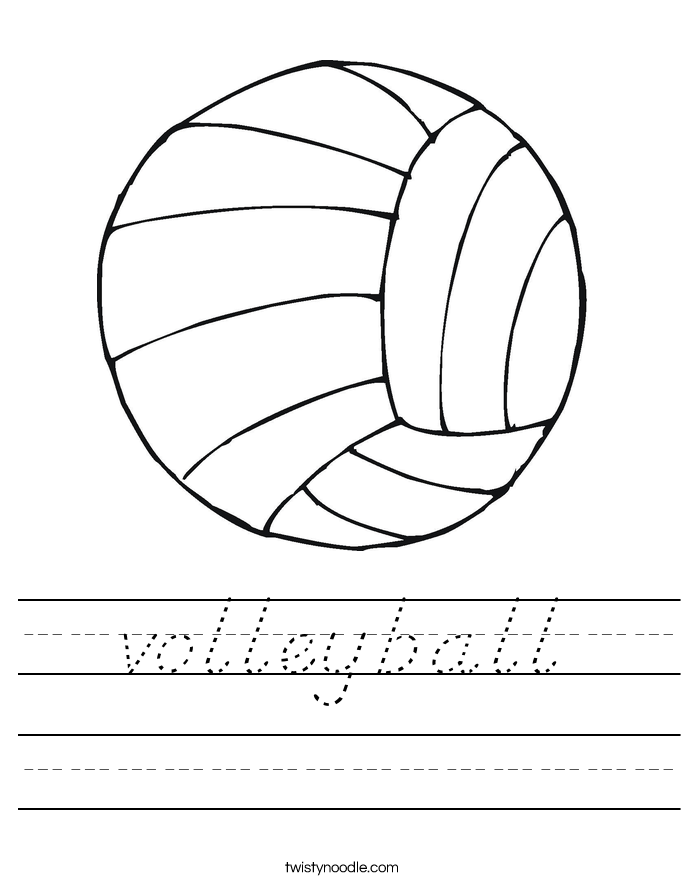volleyball Worksheet