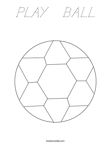 Soccer Ball 4 Coloring Page